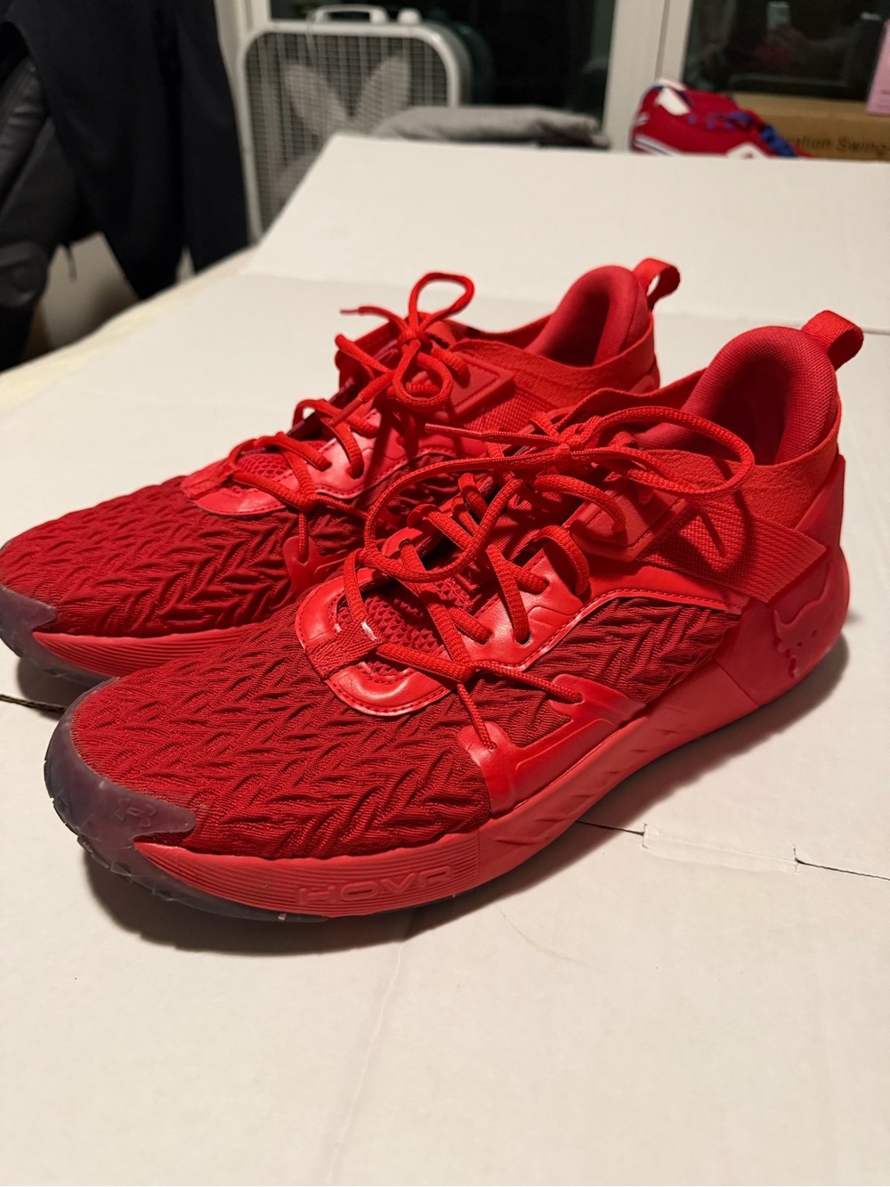 Under Armour Project Rock 6 Holiday Men’s Size 13 Red Training Gym Shoes